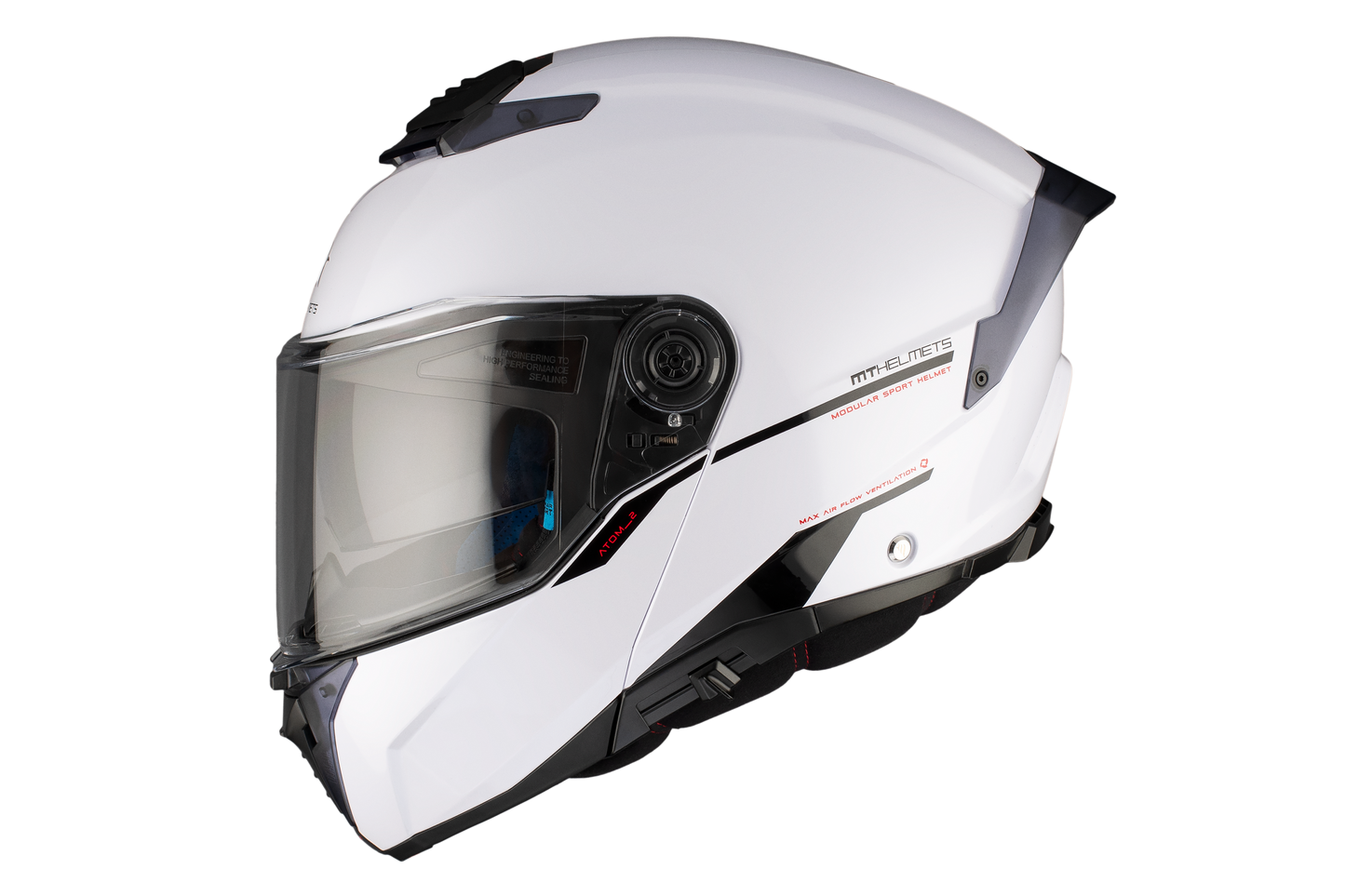 WHITE ATOM 2 SV SOLID A0 BLANCO GLOSS HELMET