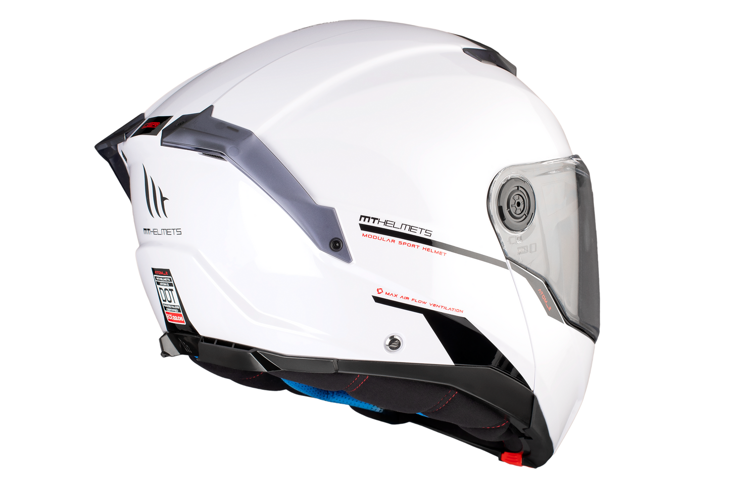 WHITE ATOM 2 SV SOLID A0 BLANCO GLOSS HELMET