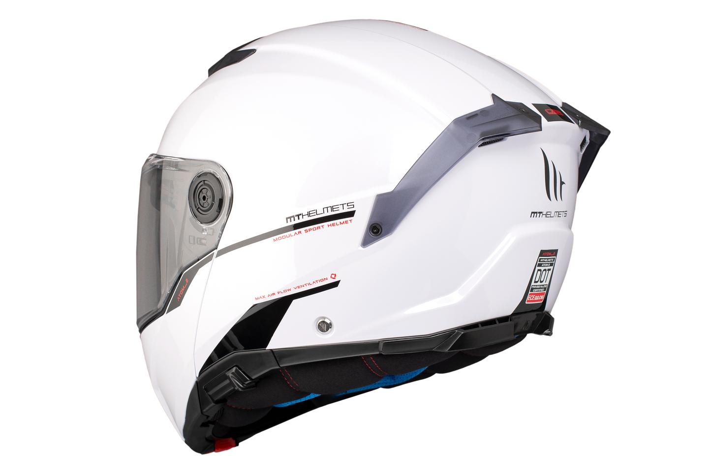WHITE ATOM 2 SV SOLID A0 BLANCO GLOSS HELMET