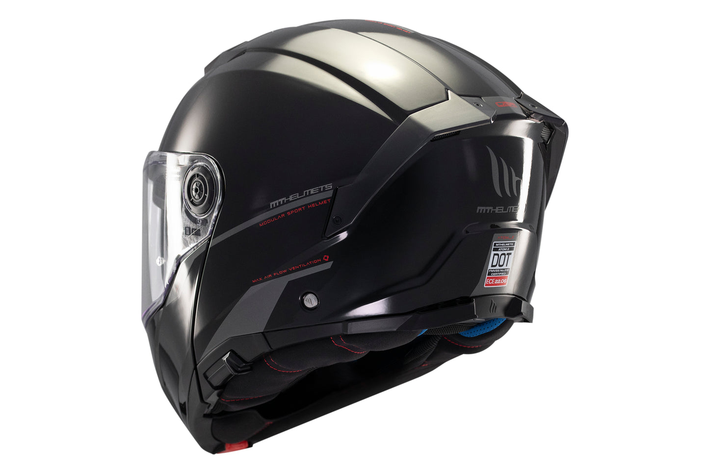 BLACK ATOM 2 SV SOLID A1 GLOSS HELMET