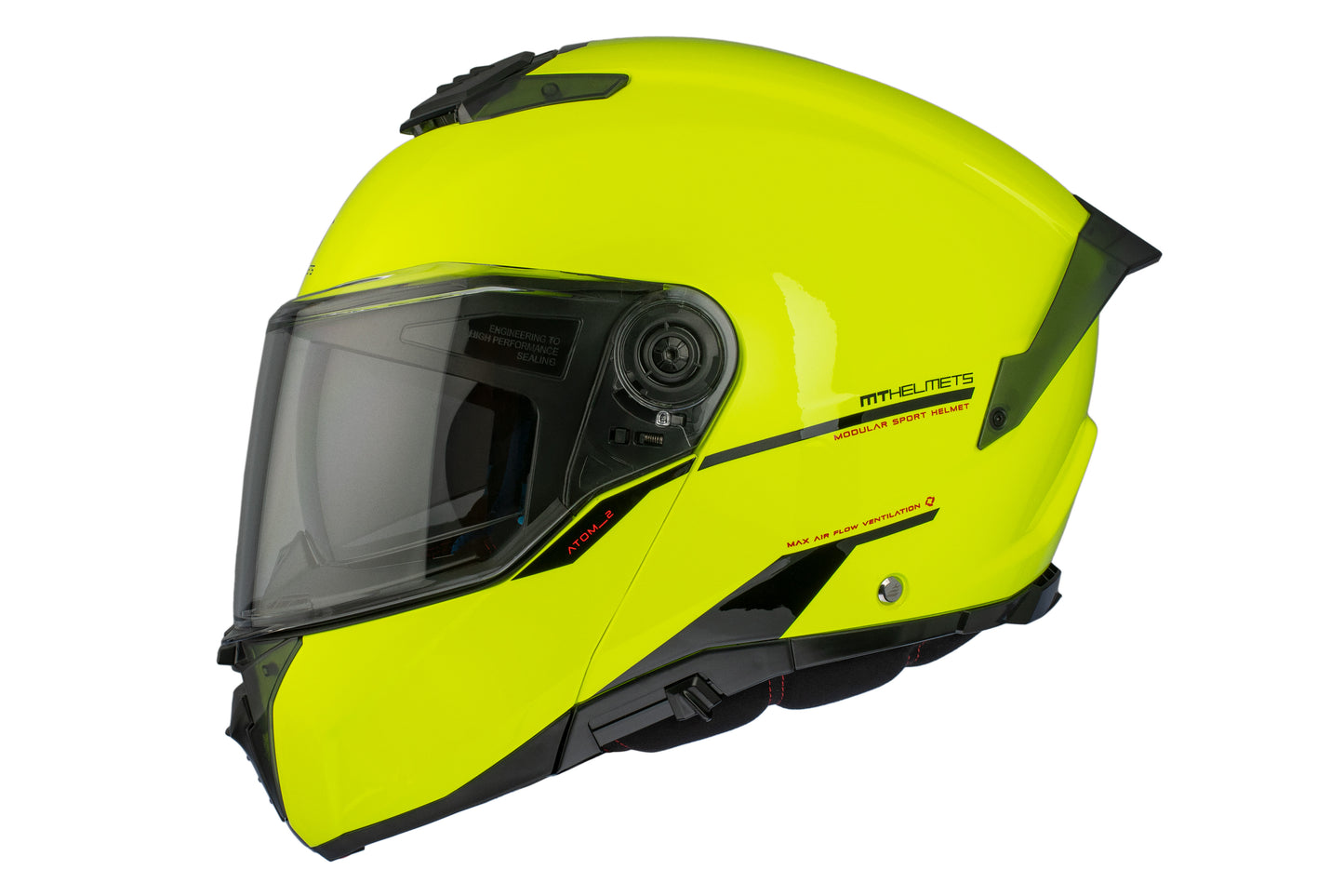 NEON YELLOW ATOM 2 SV SOLID A3 AMARILLO FLUOR GLOSS HELMET