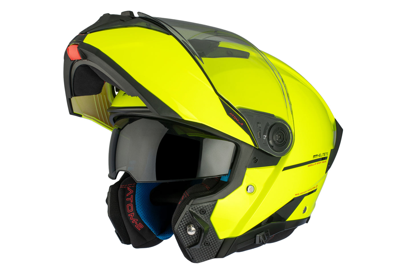 NEON YELLOW ATOM 2 SV SOLID A3 AMARILLO FLUOR GLOSS HELMET
