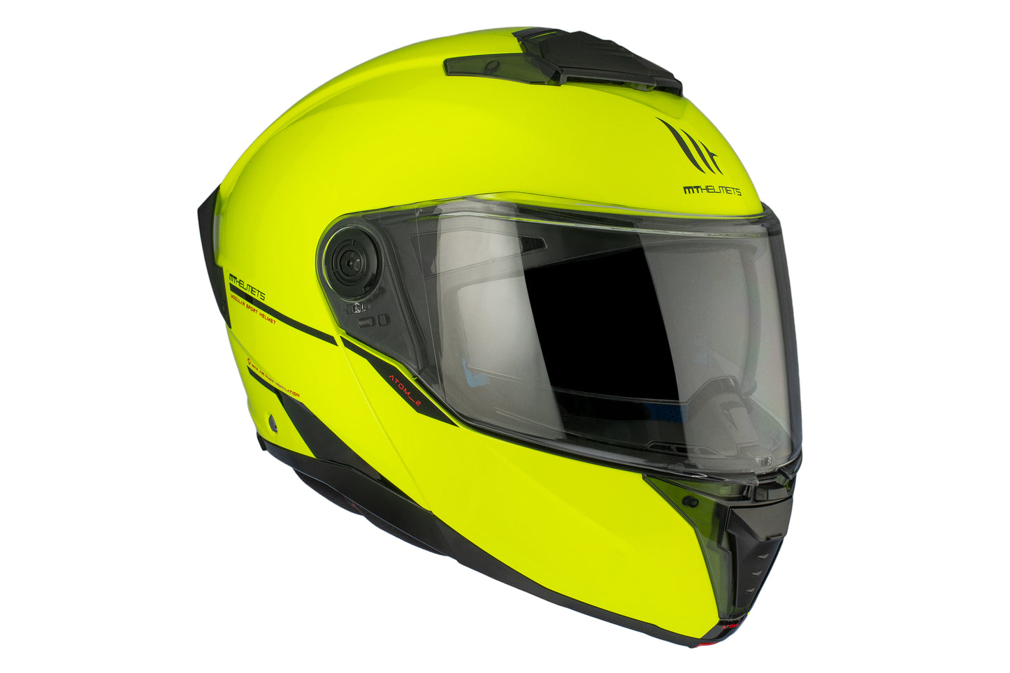 NEON YELLOW ATOM 2 SV SOLID A3 AMARILLO FLUOR GLOSS HELMET