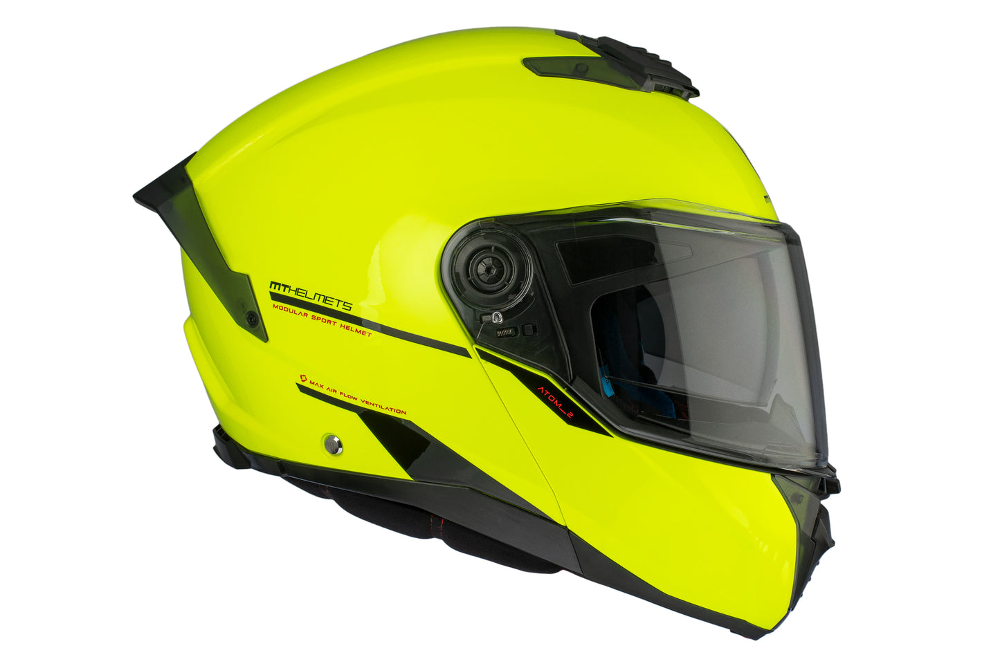 NEON YELLOW ATOM 2 SV SOLID A3 AMARILLO FLUOR GLOSS HELMET