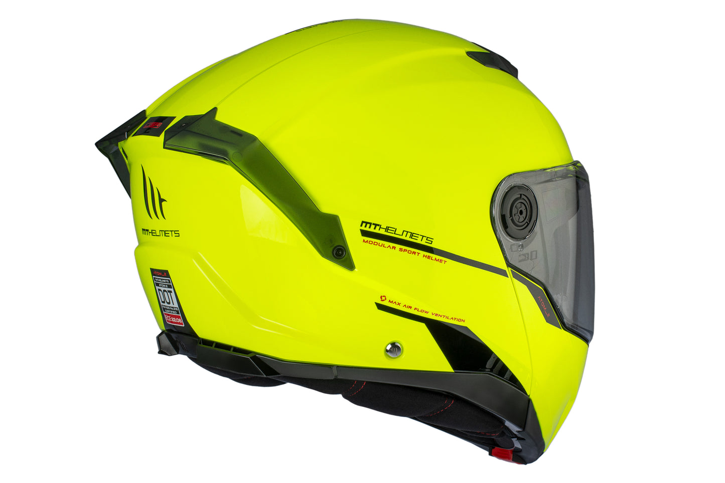 NEON YELLOW ATOM 2 SV SOLID A3 AMARILLO FLUOR GLOSS HELMET