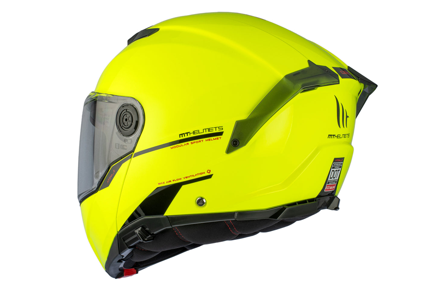 NEON YELLOW ATOM 2 SV SOLID A3 AMARILLO FLUOR GLOSS HELMET