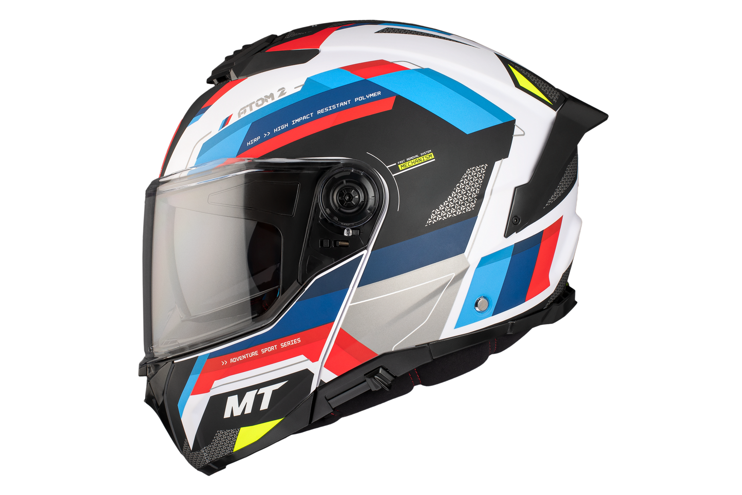 WHITE, BLUE & RED ATOM 2 SV A0 BAST PEARL HELMET