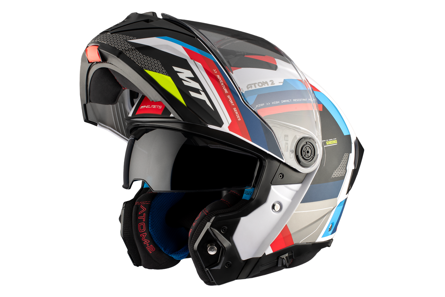 WHITE, BLUE & RED ATOM 2 SV A0 BAST PEARL HELMET