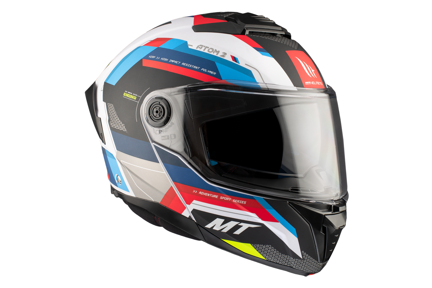WHITE, BLUE & RED ATOM 2 SV A0 BAST PEARL HELMET