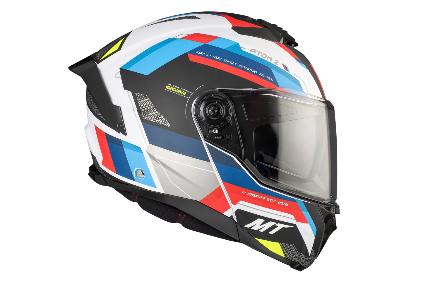WHITE, BLUE & RED ATOM 2 SV A0 BAST PEARL HELMET