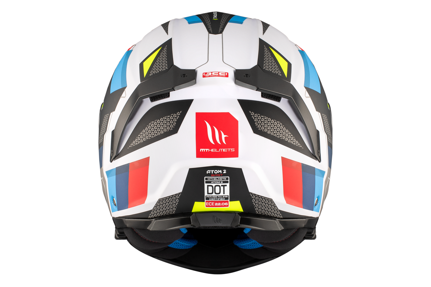 WHITE, BLUE & RED ATOM 2 SV A0 BAST PEARL HELMET