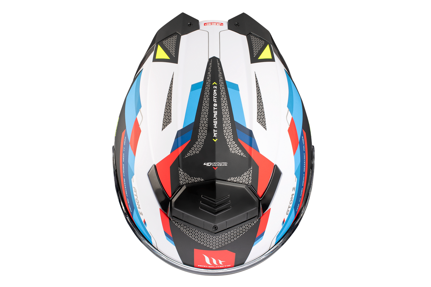 WHITE, BLUE & RED ATOM 2 SV A0 BAST PEARL HELMET