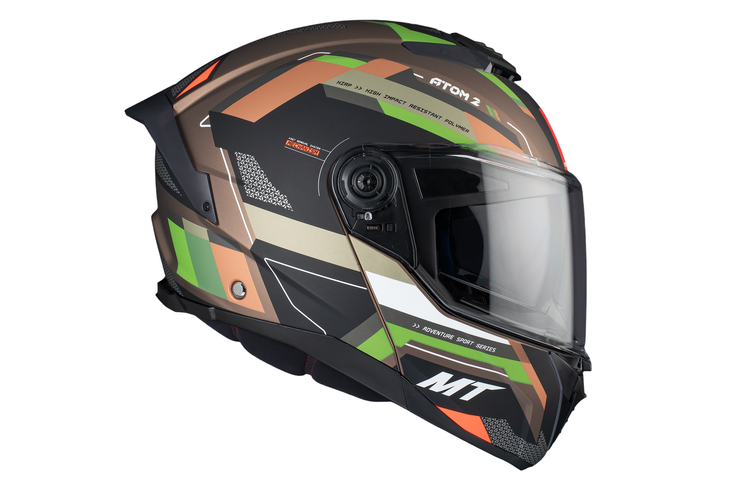 BROWN & GREEN ATOM 2 SV BAST A6 MATTE HELMET