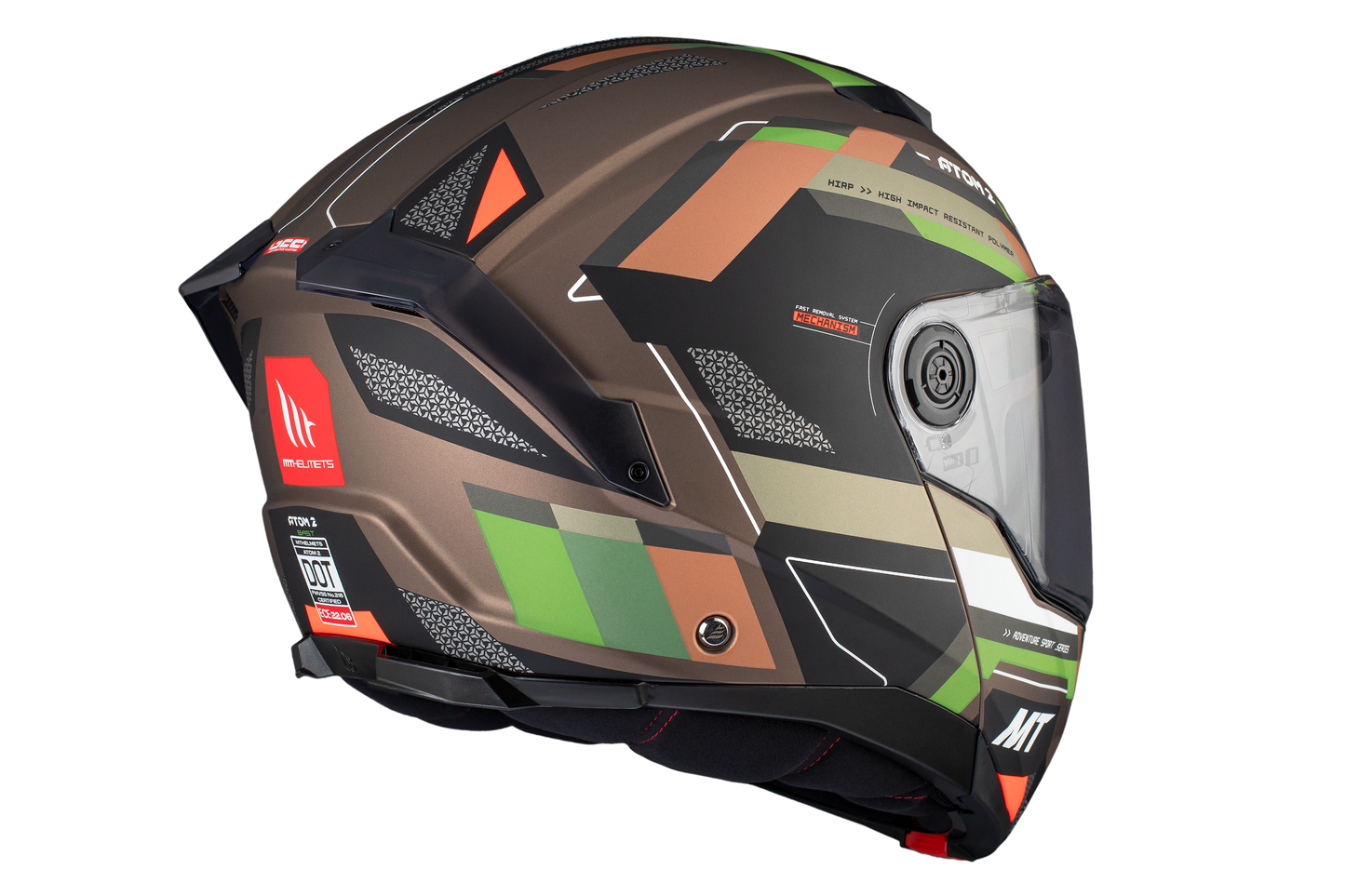 BROWN & GREEN ATOM 2 SV BAST A6 MATTE HELMET