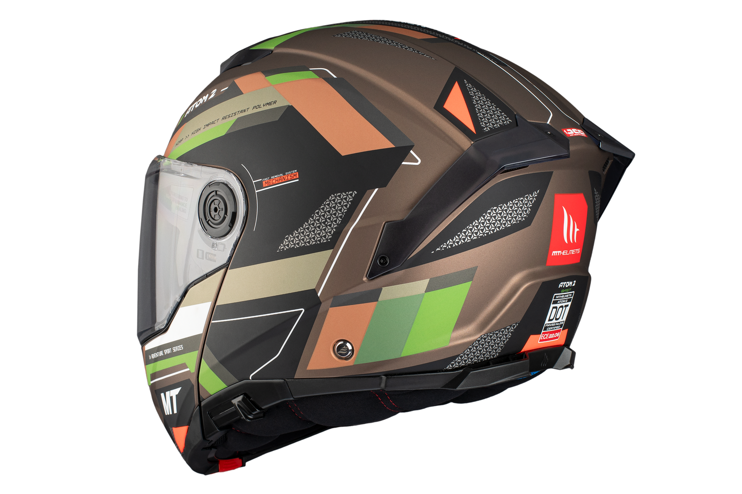 BROWN & GREEN ATOM 2 SV BAST A6 MATTE HELMET