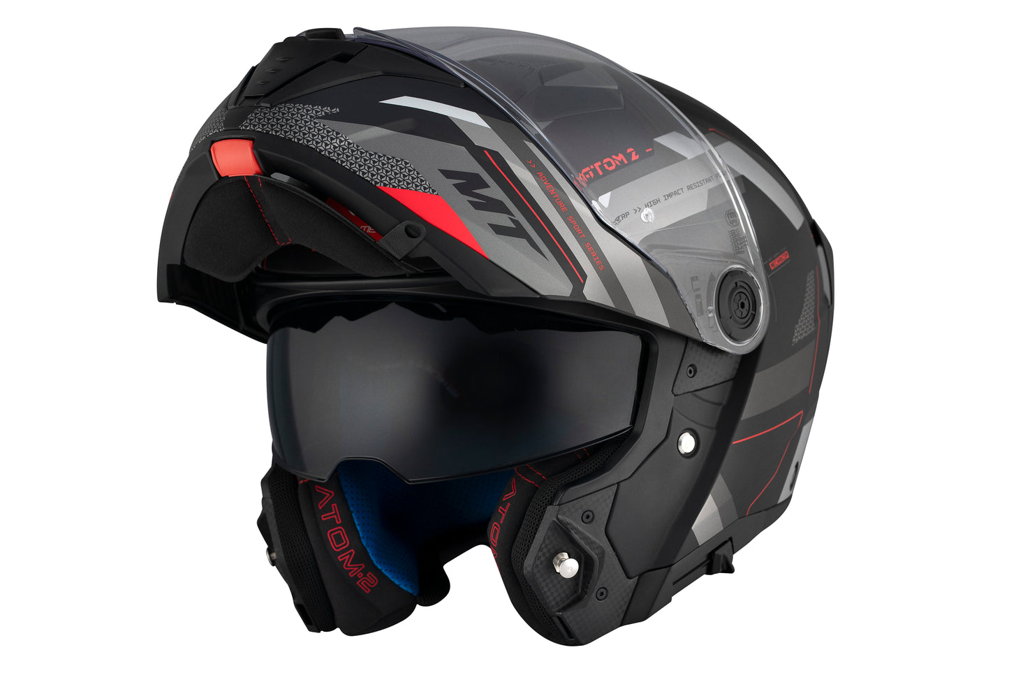 BLACK & GREY ATOM 2 SV D5 BAST MATTE HELMET