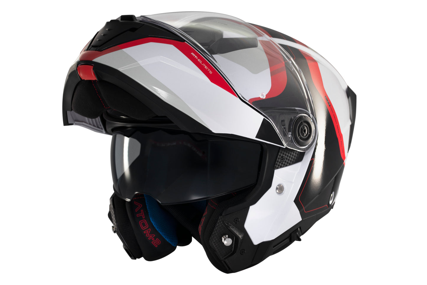 WHITE, BLACK & RED ATOM 2 SV EMALLA B0 MATTE HELMET
