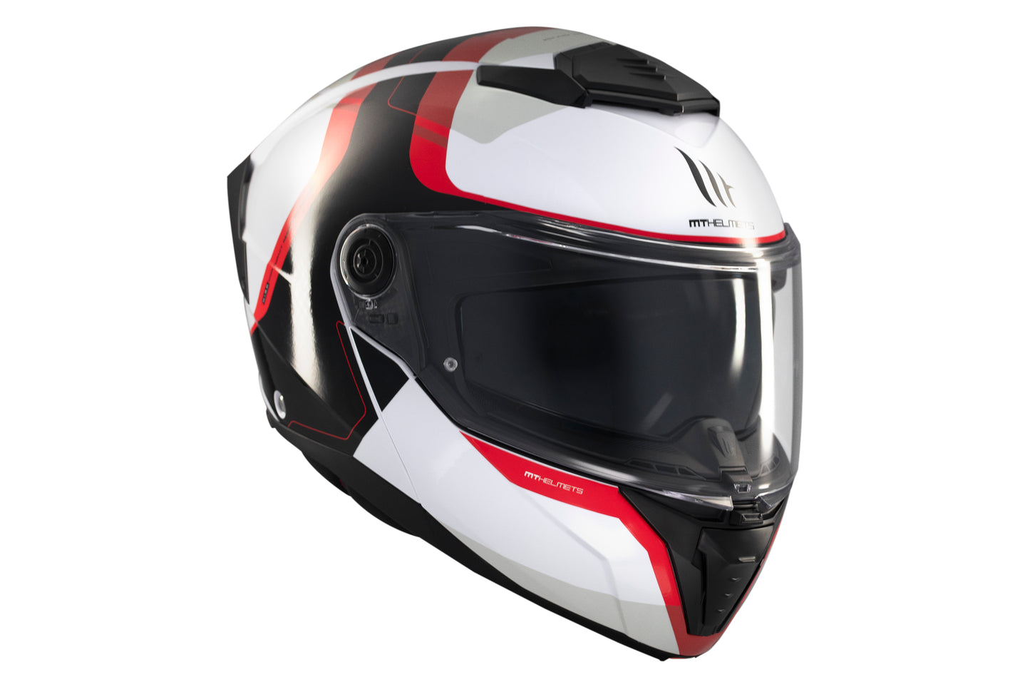 WHITE, BLACK & RED ATOM 2 SV EMALLA B0 MATTE HELMET
