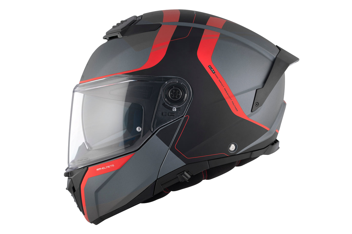 GREY & RED ATOM 2 SV EMALLA B15 MATTE HELMET