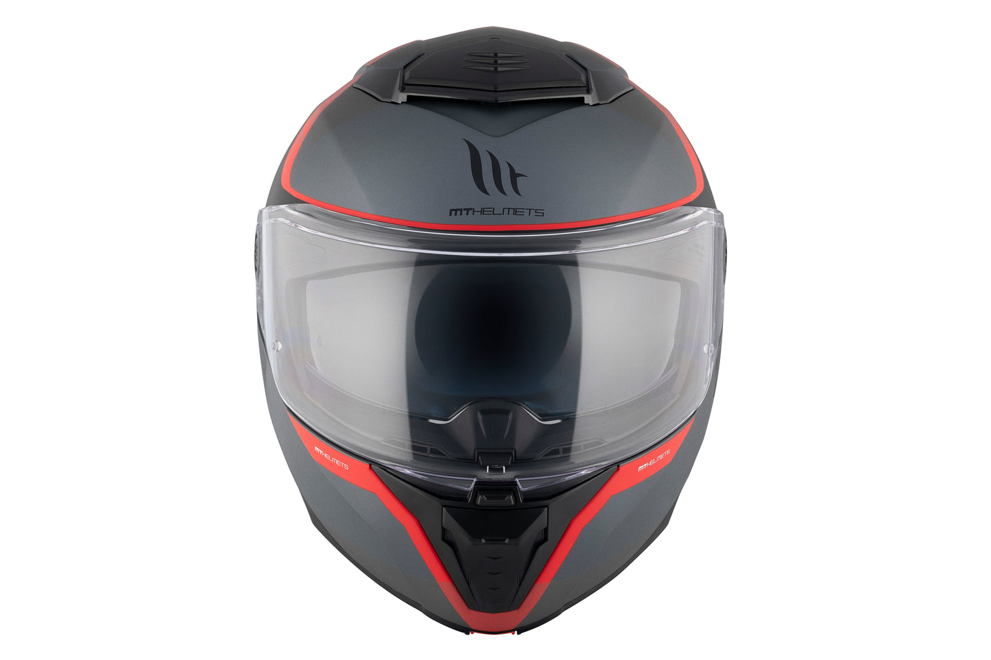 GREY & RED ATOM 2 SV EMALLA B15 MATTE HELMET