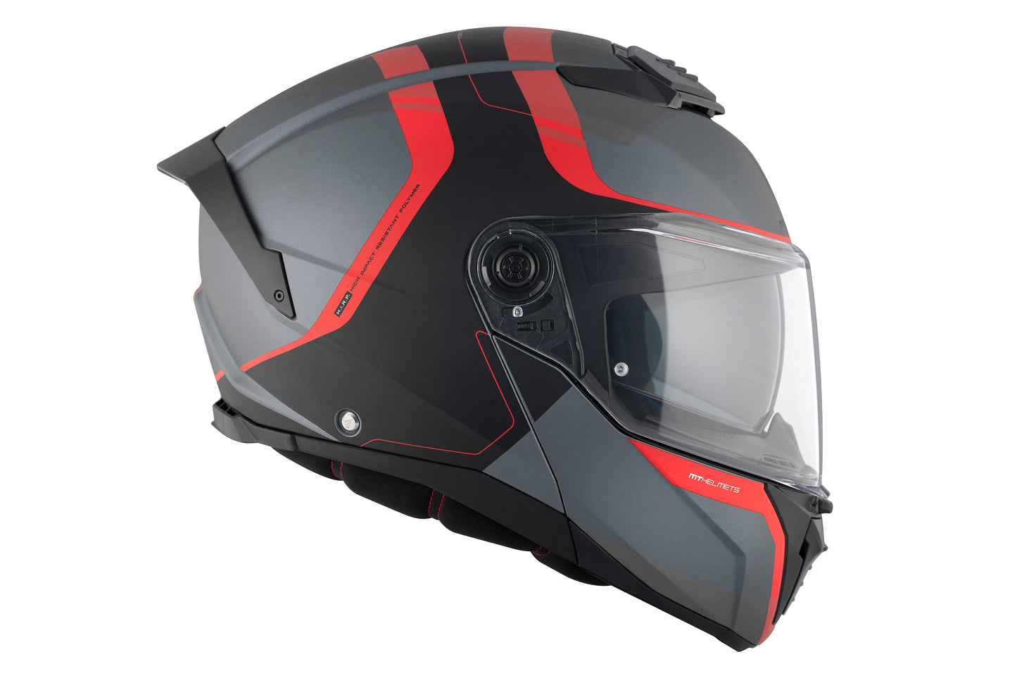 GREY & RED ATOM 2 SV EMALLA B15 MATTE HELMET