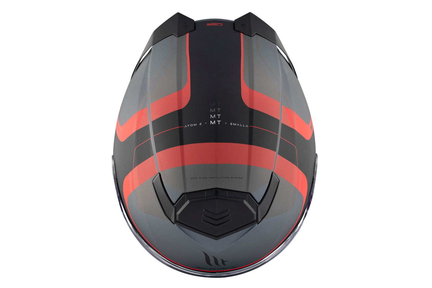 GREY & RED ATOM 2 SV EMALLA B15 MATTE HELMET