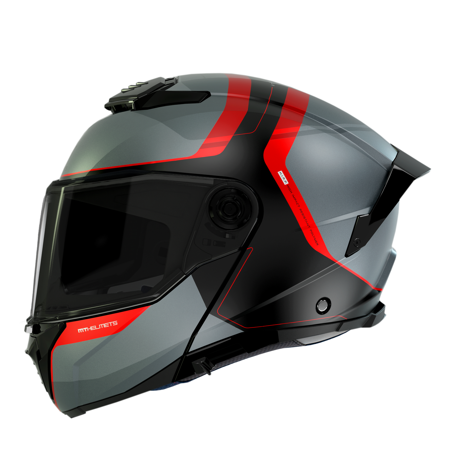 GREY & RED ATOM 2 SV EMALLA B15 MATTE HELMET
