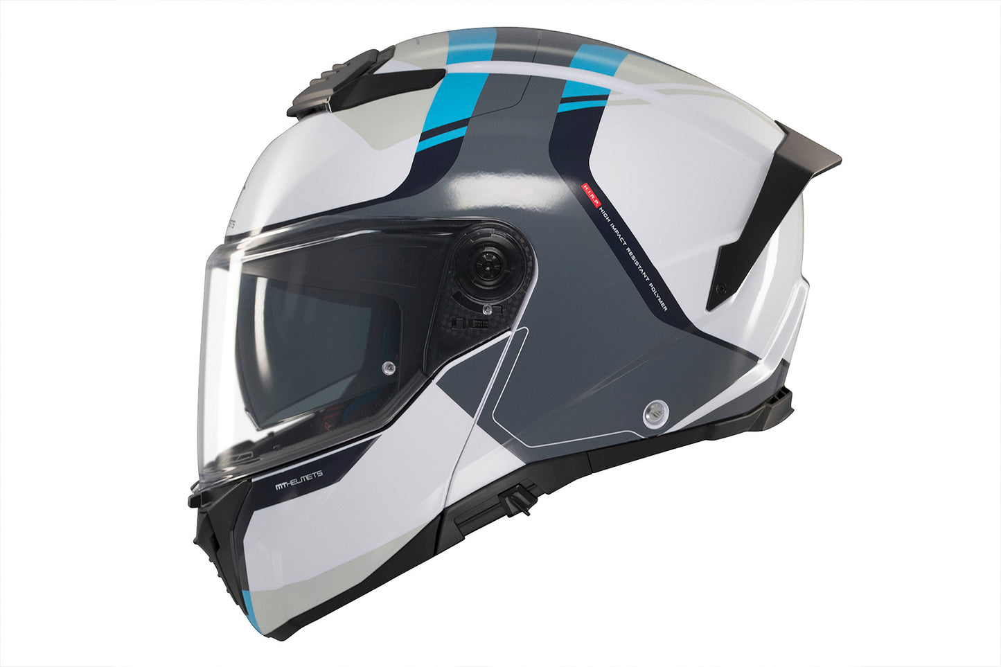 WHITE, GREY & BLUE ATOM 2 SV C17 EMALLA MATTE HELMET