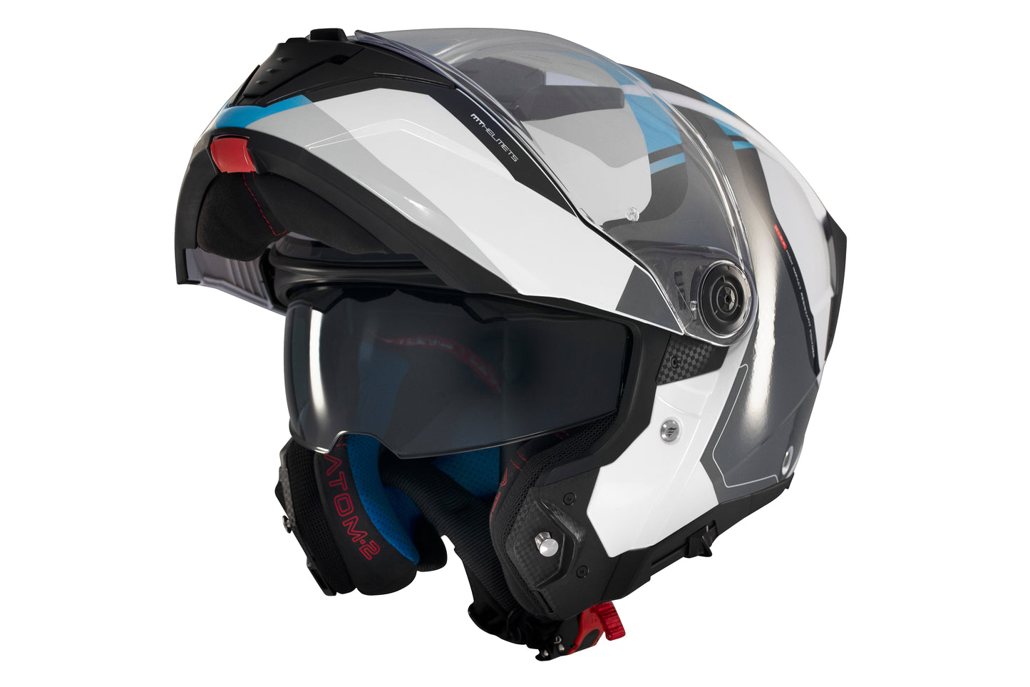 WHITE, GREY & BLUE ATOM 2 SV C17 EMALLA MATTE HELMET