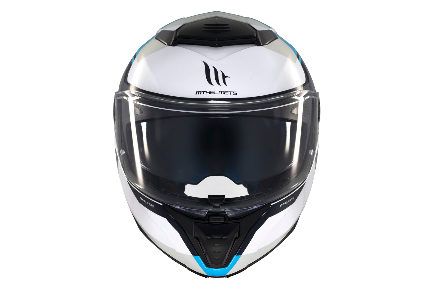 WHITE, GREY & BLUE ATOM 2 SV C17 EMALLA MATTE HELMET