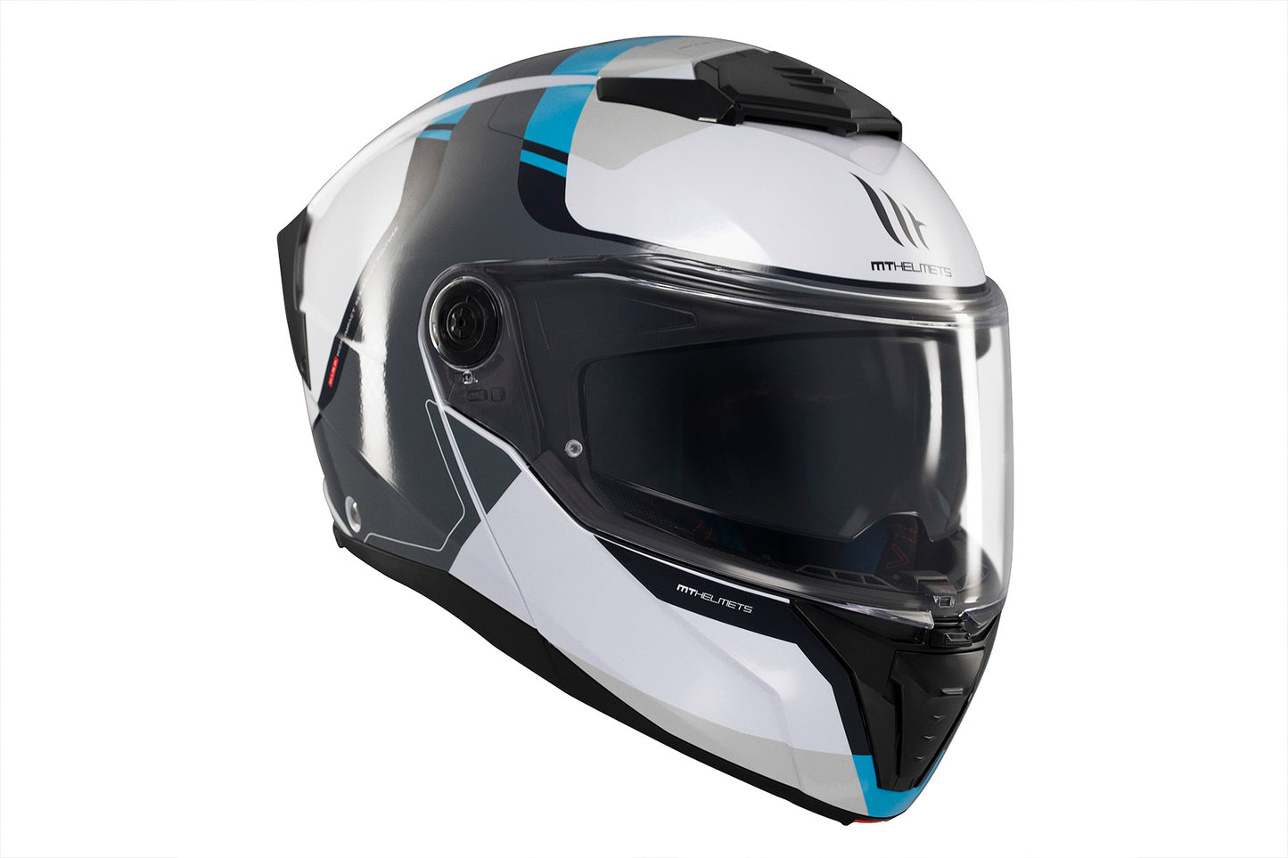 WHITE, GREY & BLUE ATOM 2 SV C17 EMALLA MATTE HELMET