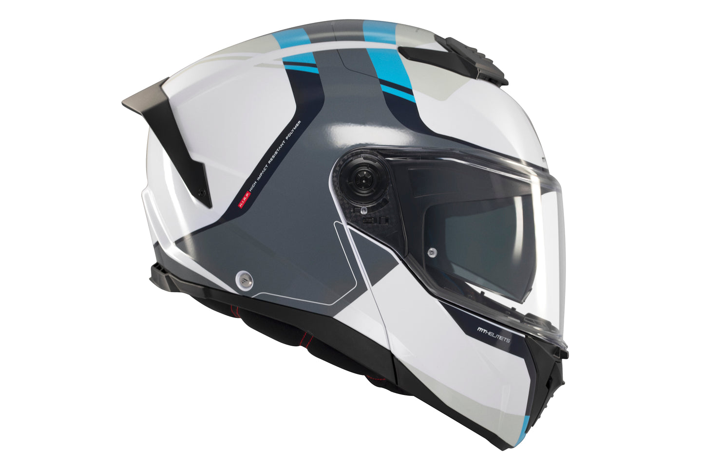 WHITE, GREY & BLUE ATOM 2 SV C17 EMALLA MATTE HELMET