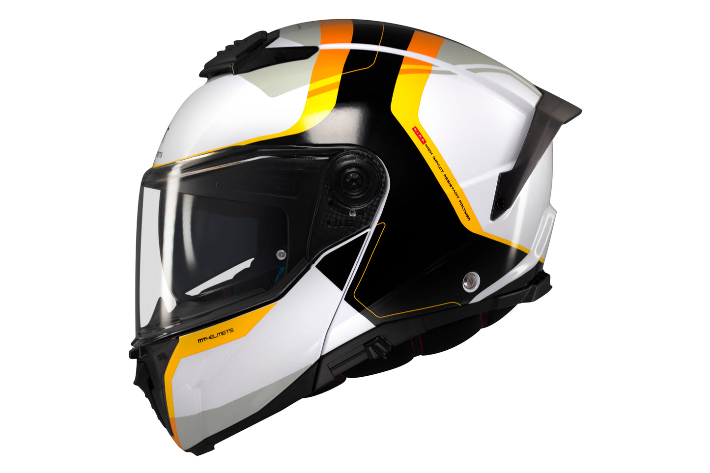 WHITE, BLACK & YELLOW ATOM 2 SV EMALLA B3 GLOSS HELMET