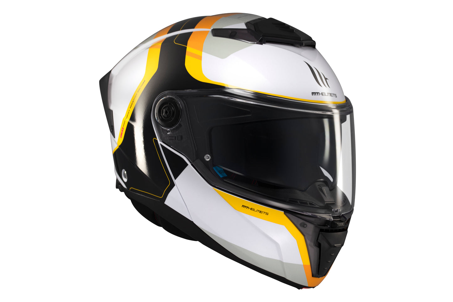 WHITE, BLACK & YELLOW ATOM 2 SV EMALLA B3 GLOSS HELMET