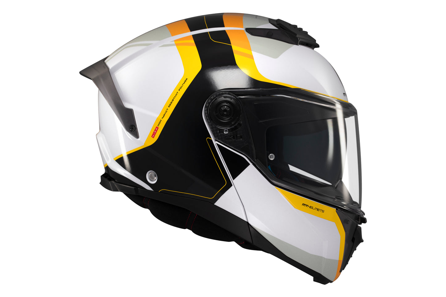 WHITE, BLACK & YELLOW ATOM 2 SV EMALLA B3 GLOSS HELMET