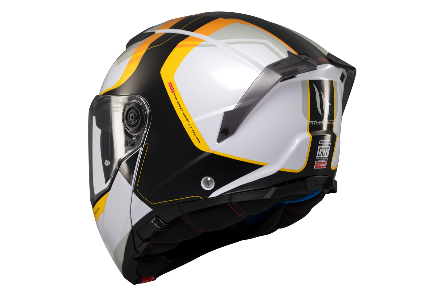 WHITE, BLACK & YELLOW ATOM 2 SV EMALLA B3 GLOSS HELMET