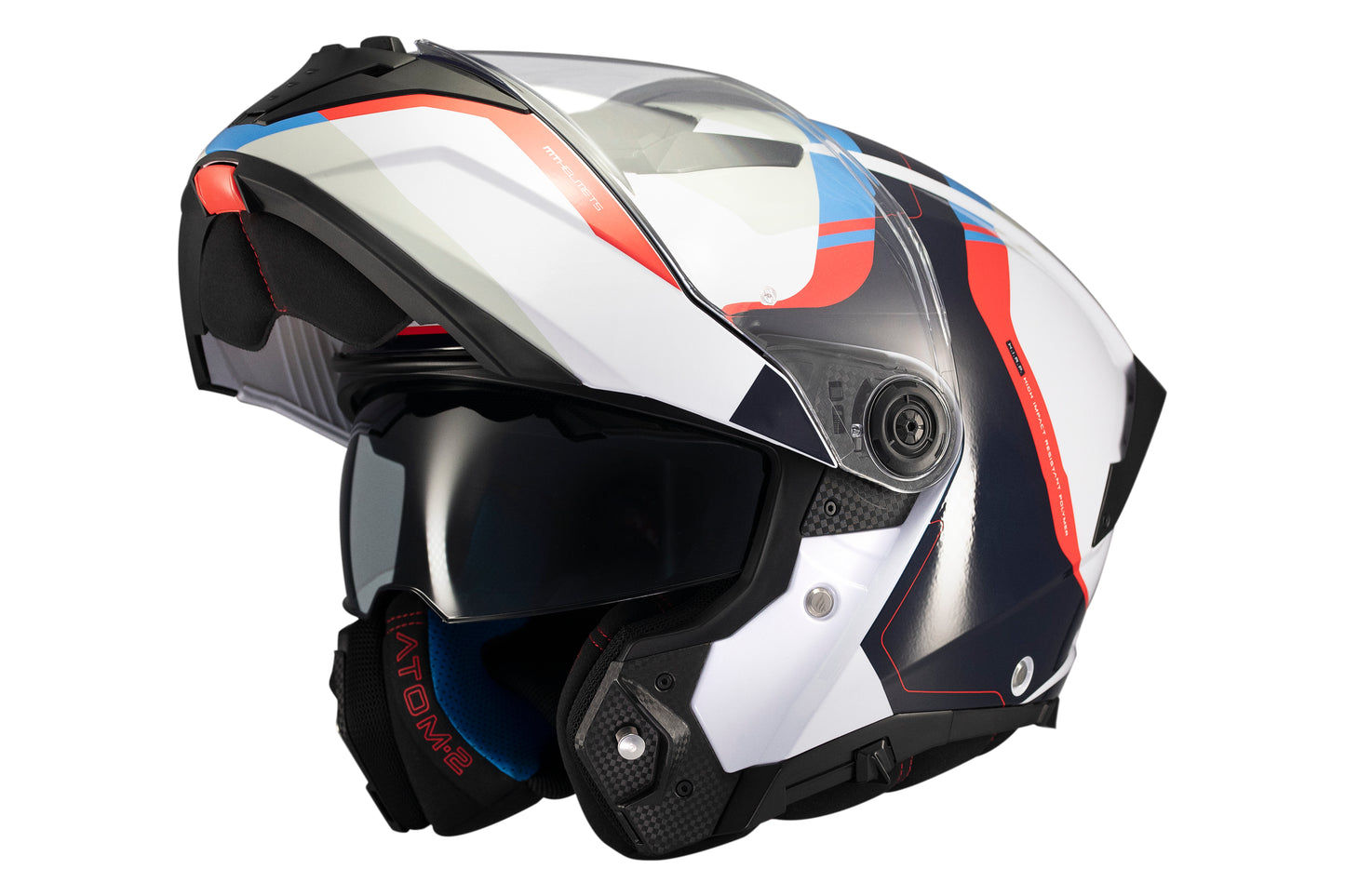 WHITE, BLACK, BLUE & RED ATOM 2 SV EMALLA C7 GLOSS HELMET