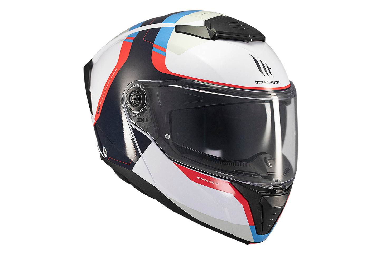 WHITE, BLACK, BLUE & RED ATOM 2 SV EMALLA C7 GLOSS HELMET