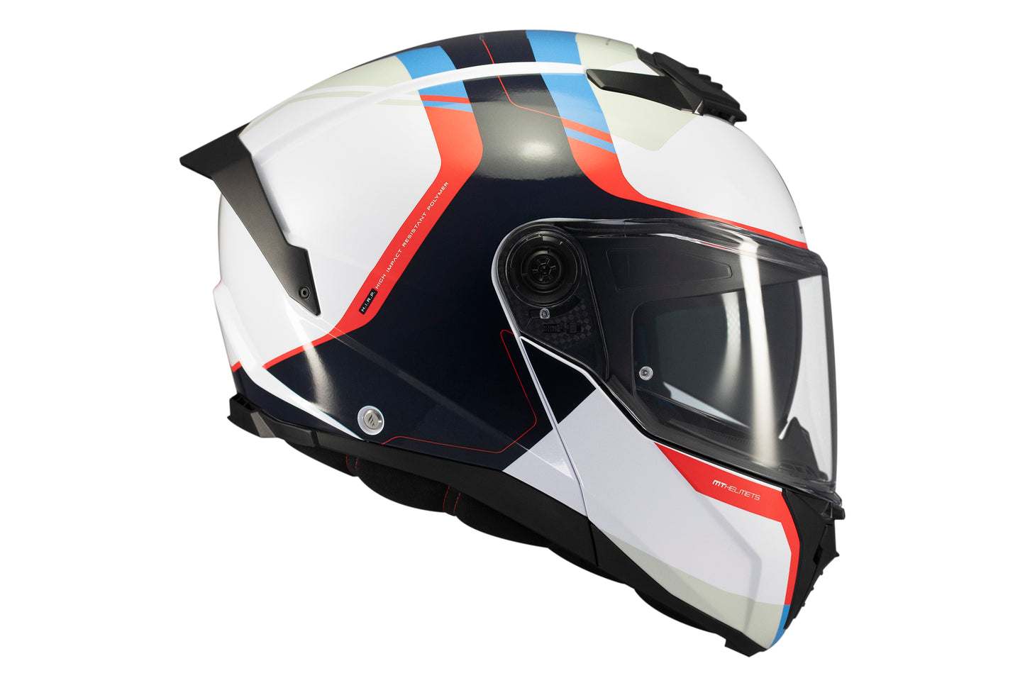 WHITE, BLACK, BLUE & RED ATOM 2 SV EMALLA C7 GLOSS HELMET