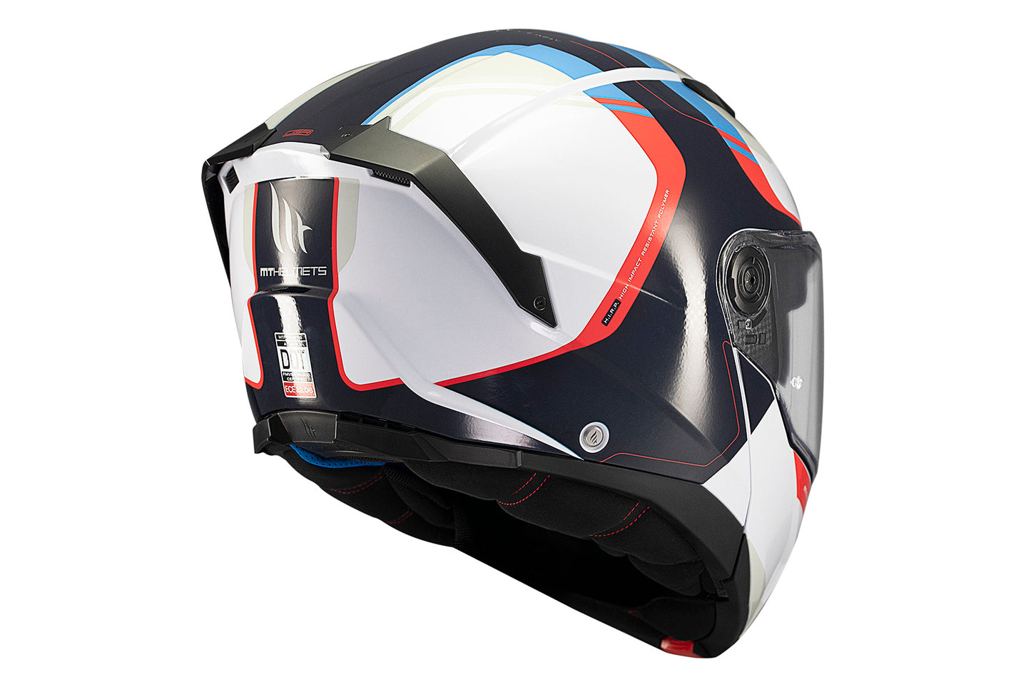 WHITE, BLACK, BLUE & RED ATOM 2 SV EMALLA C7 GLOSS HELMET