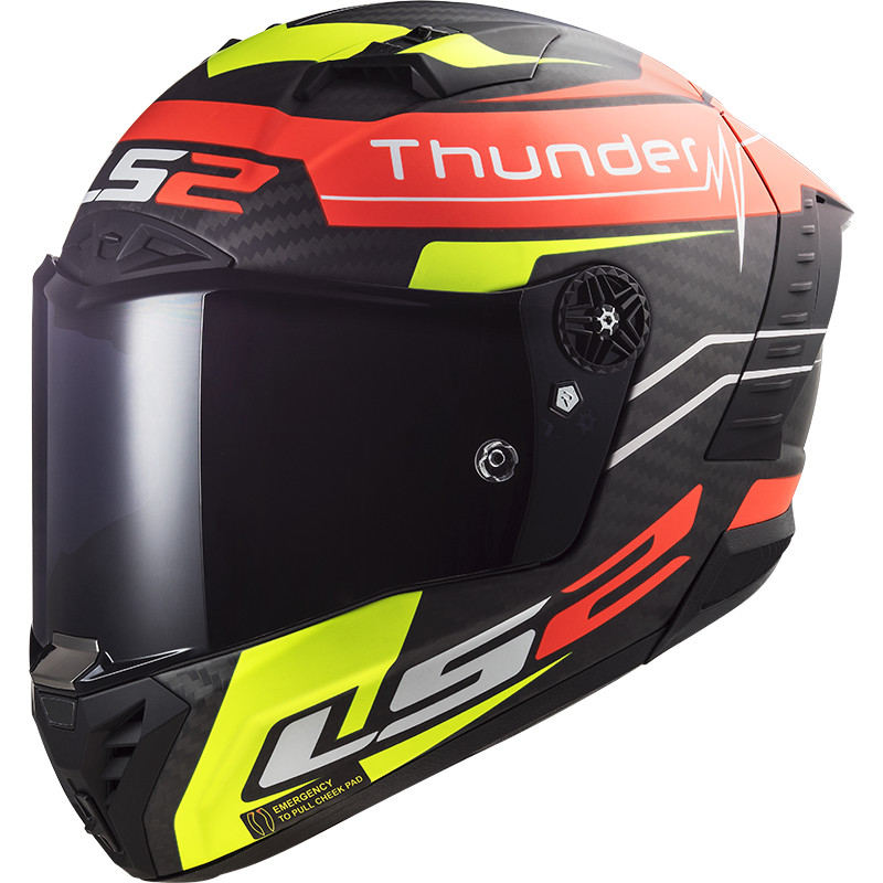 RED YELLOW LS2 FF805 THUNDER C ATTACK MATTE
