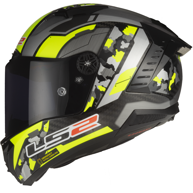 YELLOW GREY LS2 FF805 THUNDER C SPACE H-V