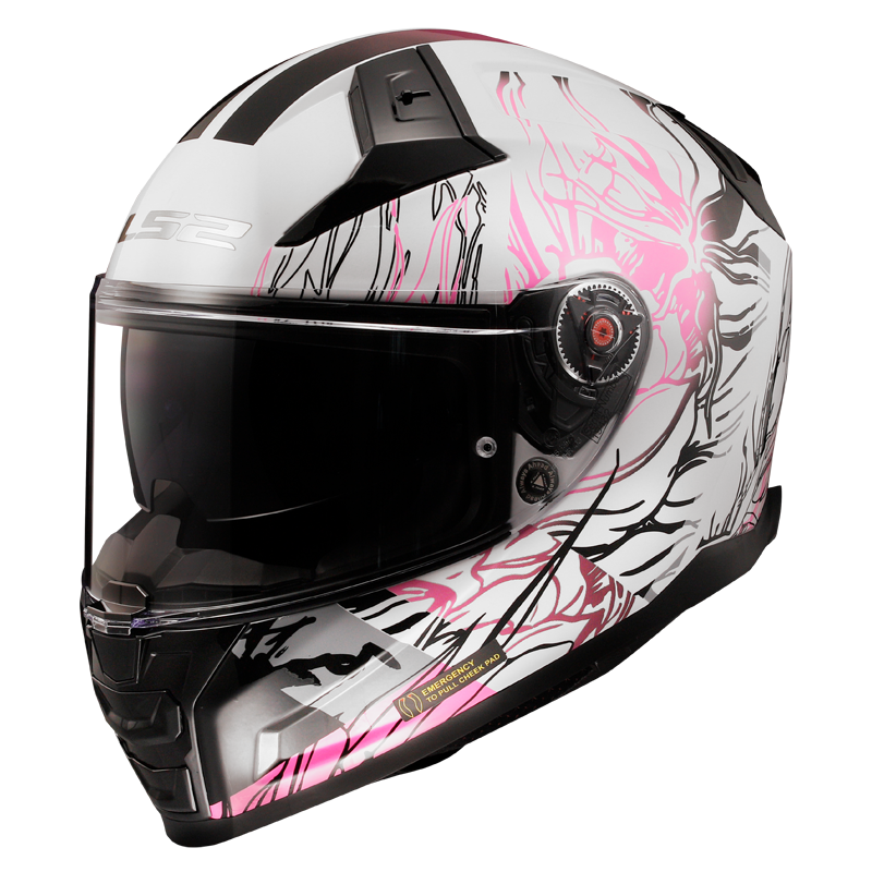 WHITE PINK LS2 FF811 VECTOR II DARFLO GL