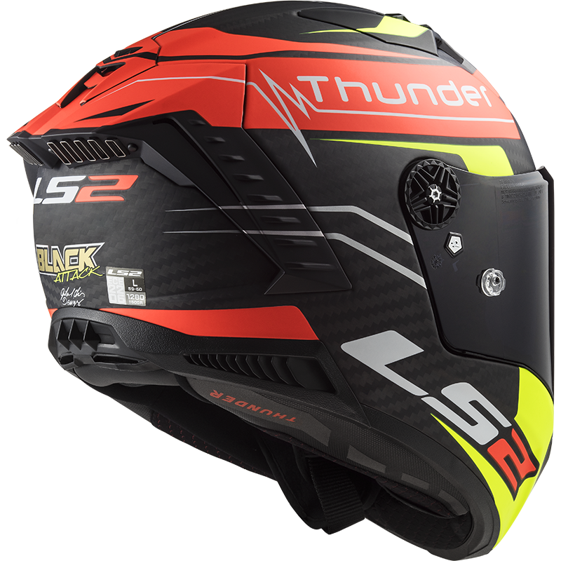 RED YELLOW LS2 FF805 THUNDER C ATTACK MATTE