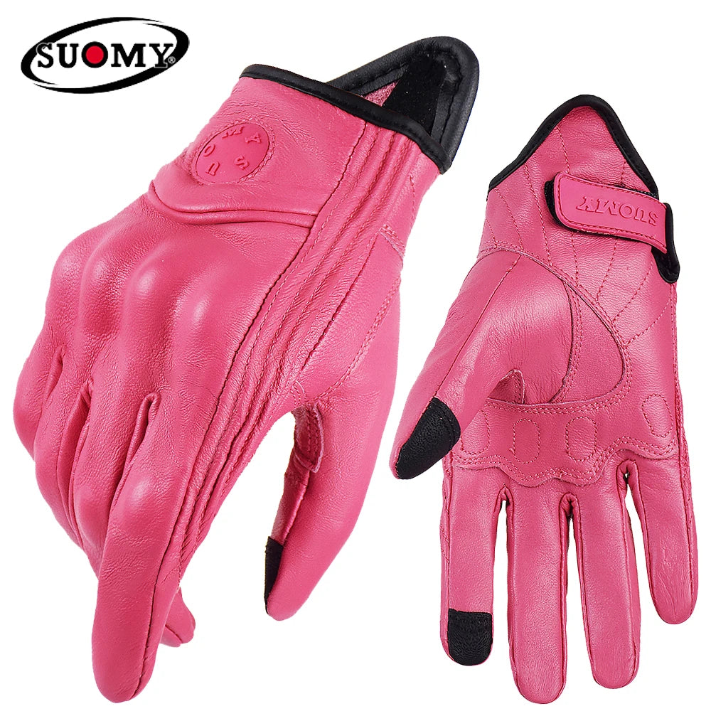 Pink Women Pink Motorcycle Gloves