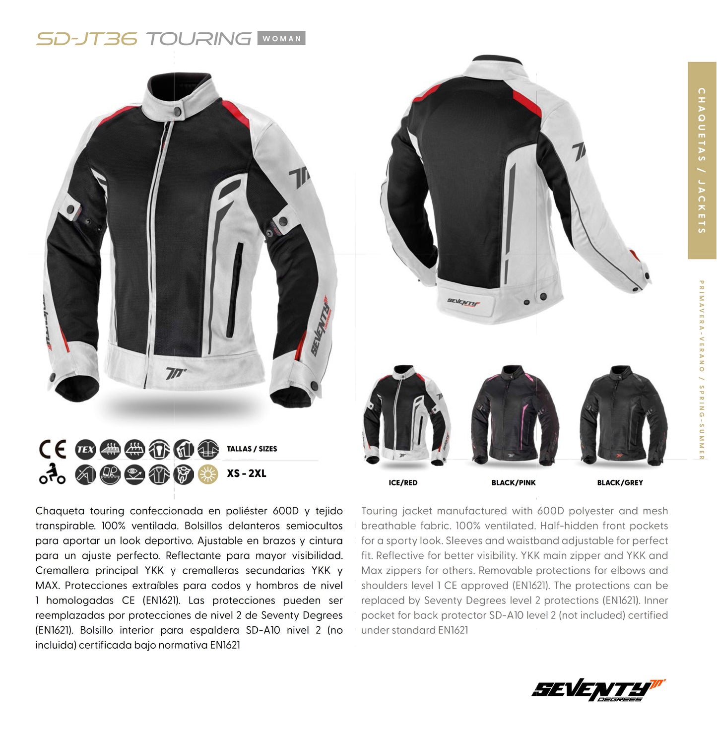 WOMANS SUMMER JACKET PINK SD-JT36 BY SEVENTY DEGREES