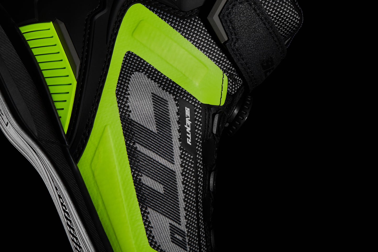 NEON YELLOW & BLACK RACING ANKLE BOOT SD-BR3
