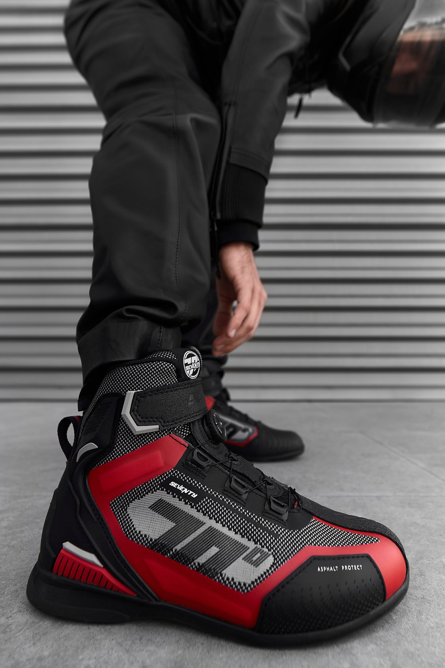 RED & BLACK RACING ANKLE BOOT SD-BR3