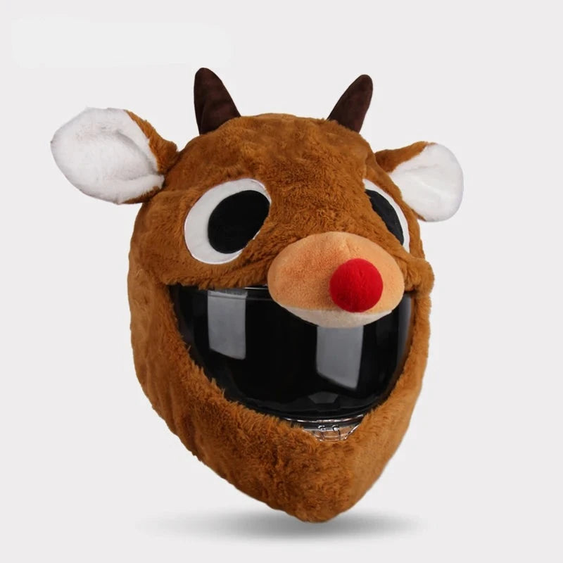 christmas motorcycle helmet cover Reindeer Christmas Cartoon Motorcycle Helmet Cover For Riding – Mola Moto