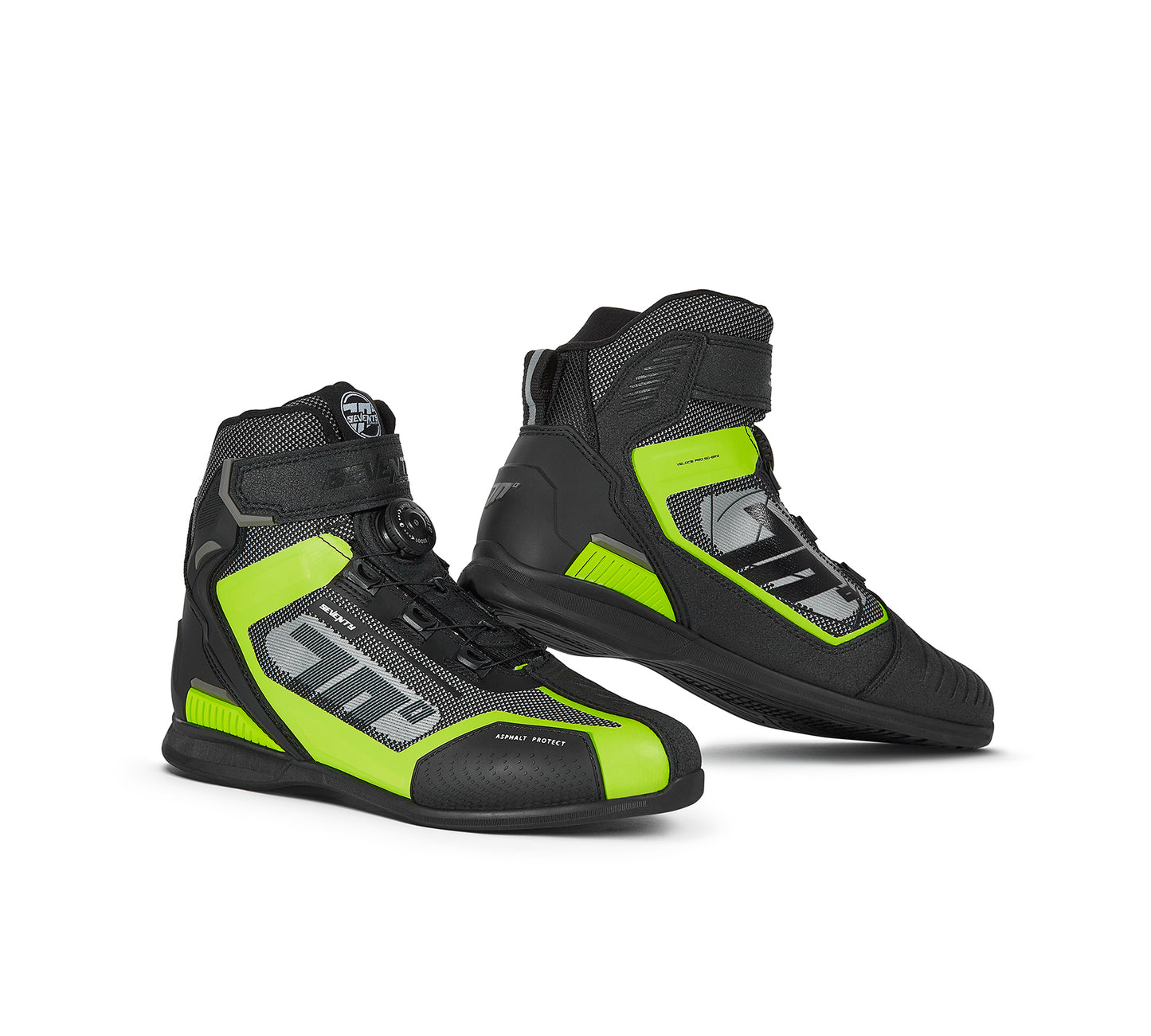 NEON YELLOW & BLACK RACING ANKLE BOOT SD-BR3